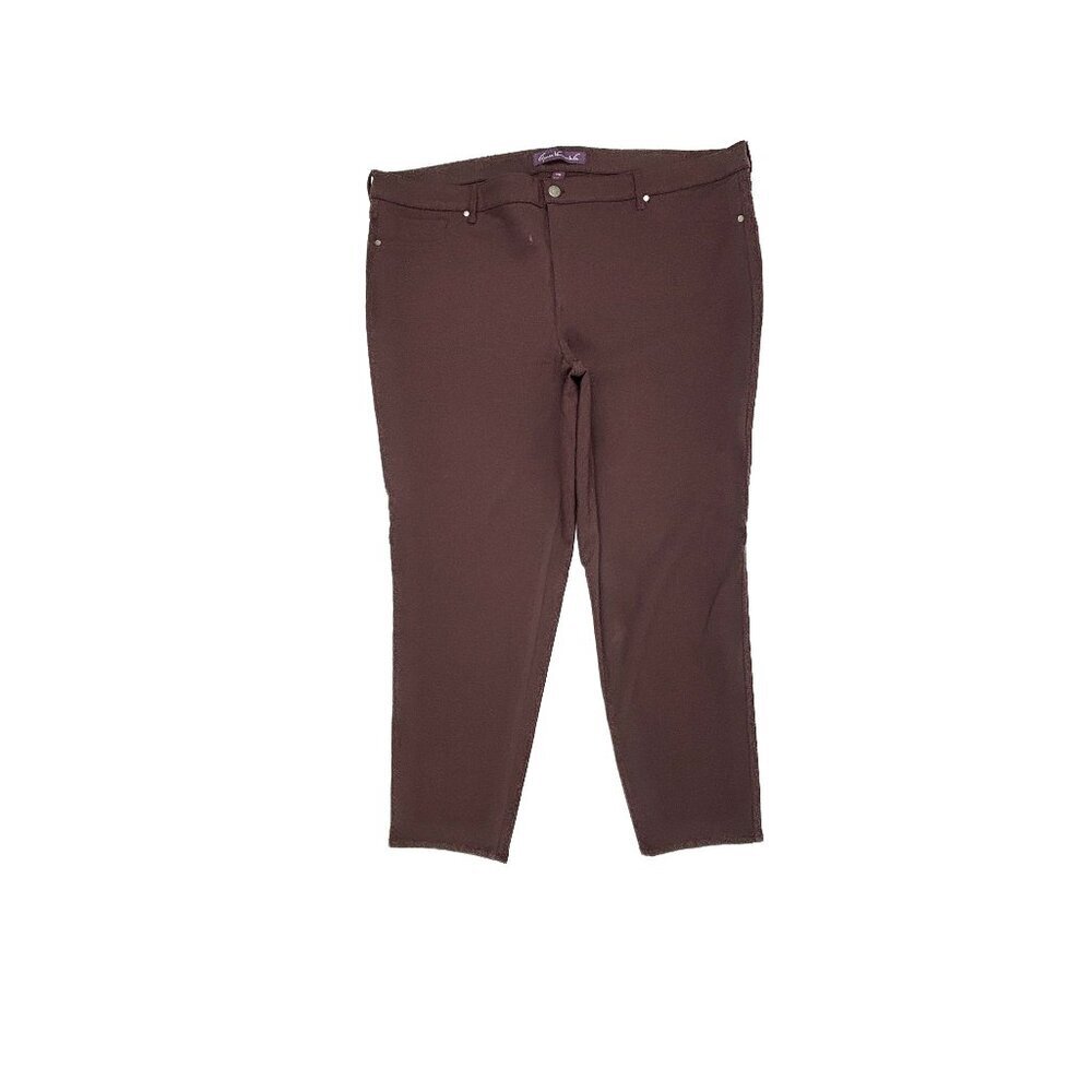 Gloria Vanderbilt Vickie Ponte‎ Pants Women 24W Purple Slim Ankle Knit